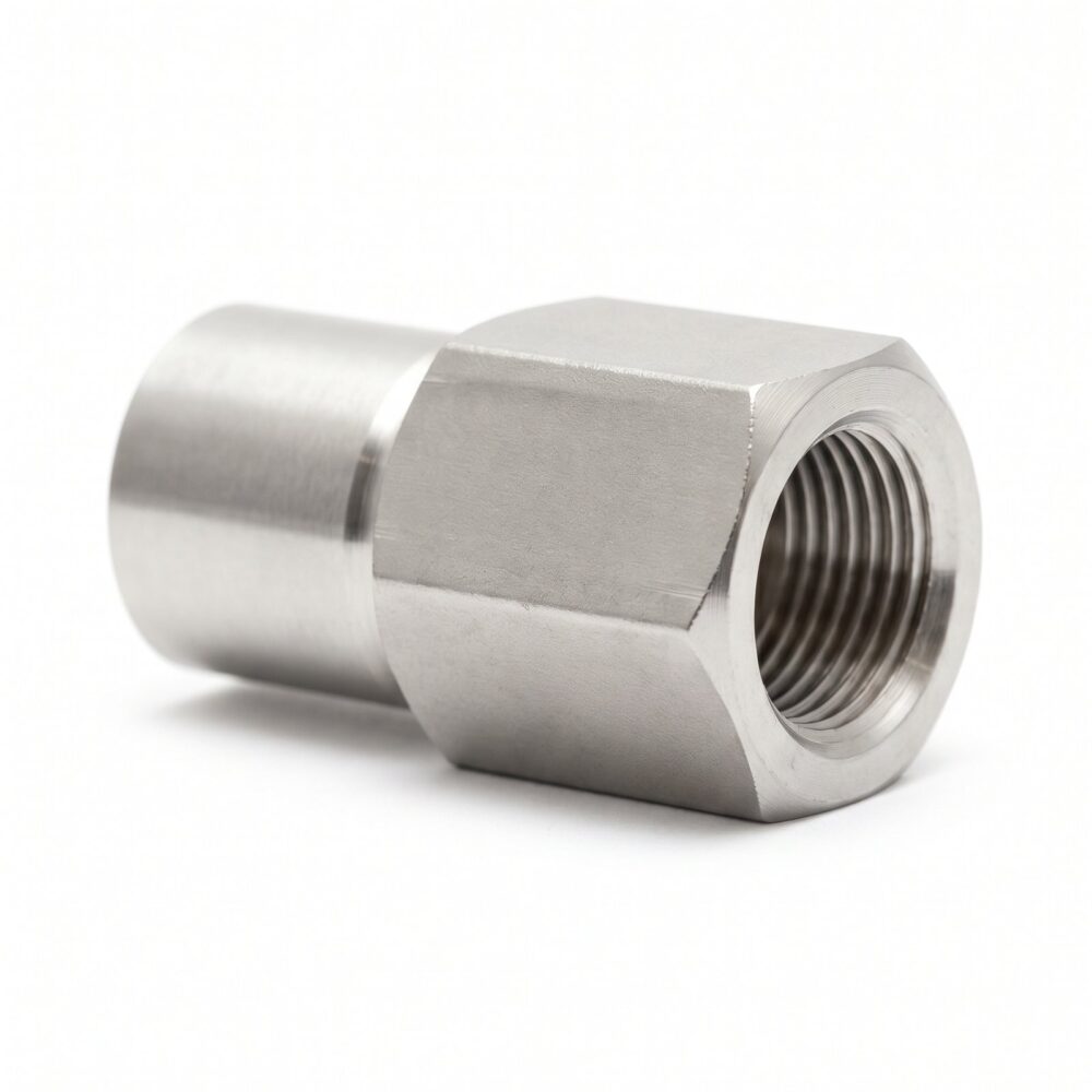 Hy-Lok H-SSB10T-8N-SS 316 stainless steel weld connector, 5/8 inch tube weld socket by 1/2 inch female NPT
