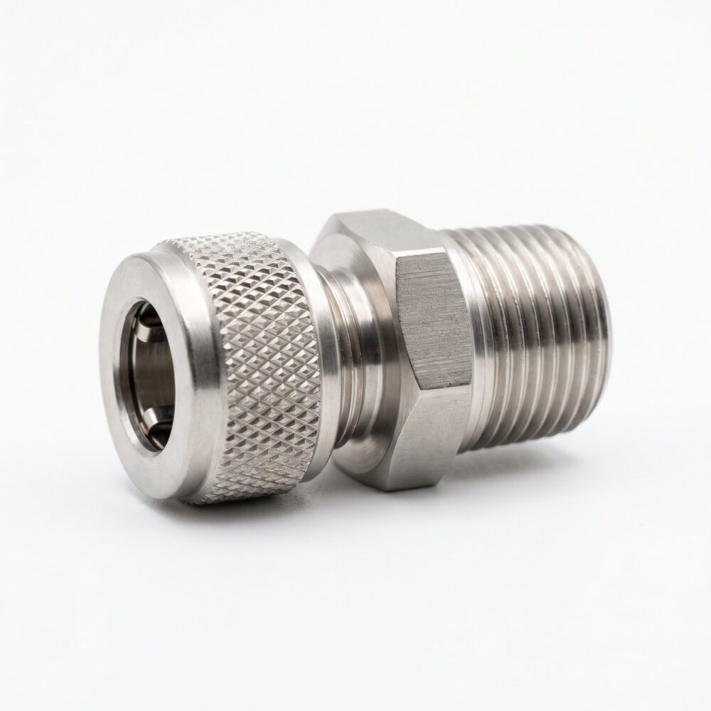 Swagelok SS-810-1-8 316 stainless steel tube-to-male NPT connector, 1/2 inch tube OD by 1/2 inch male NPT