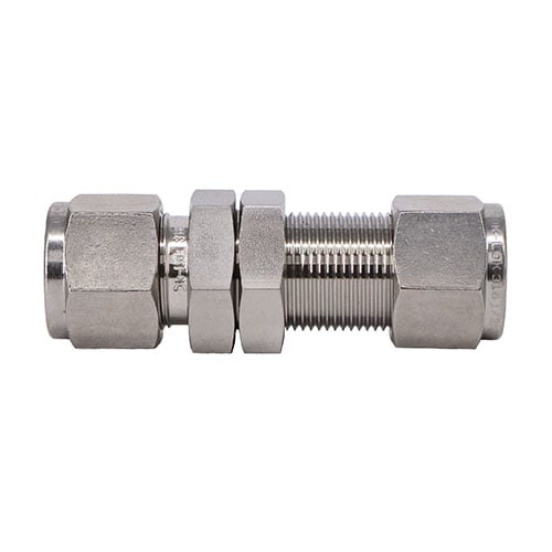 DK-LOK DUB twin-ferrule bulkhead union
