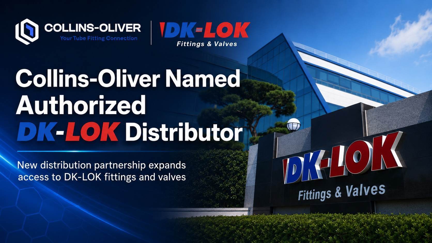 dk lok fittings valves distributor collins oliver
