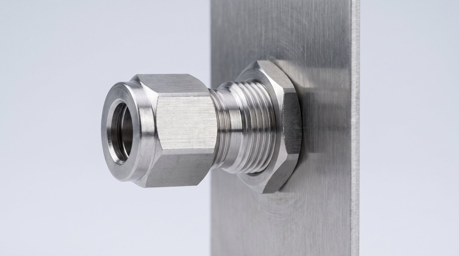 bulkhead tube fitting panel mount