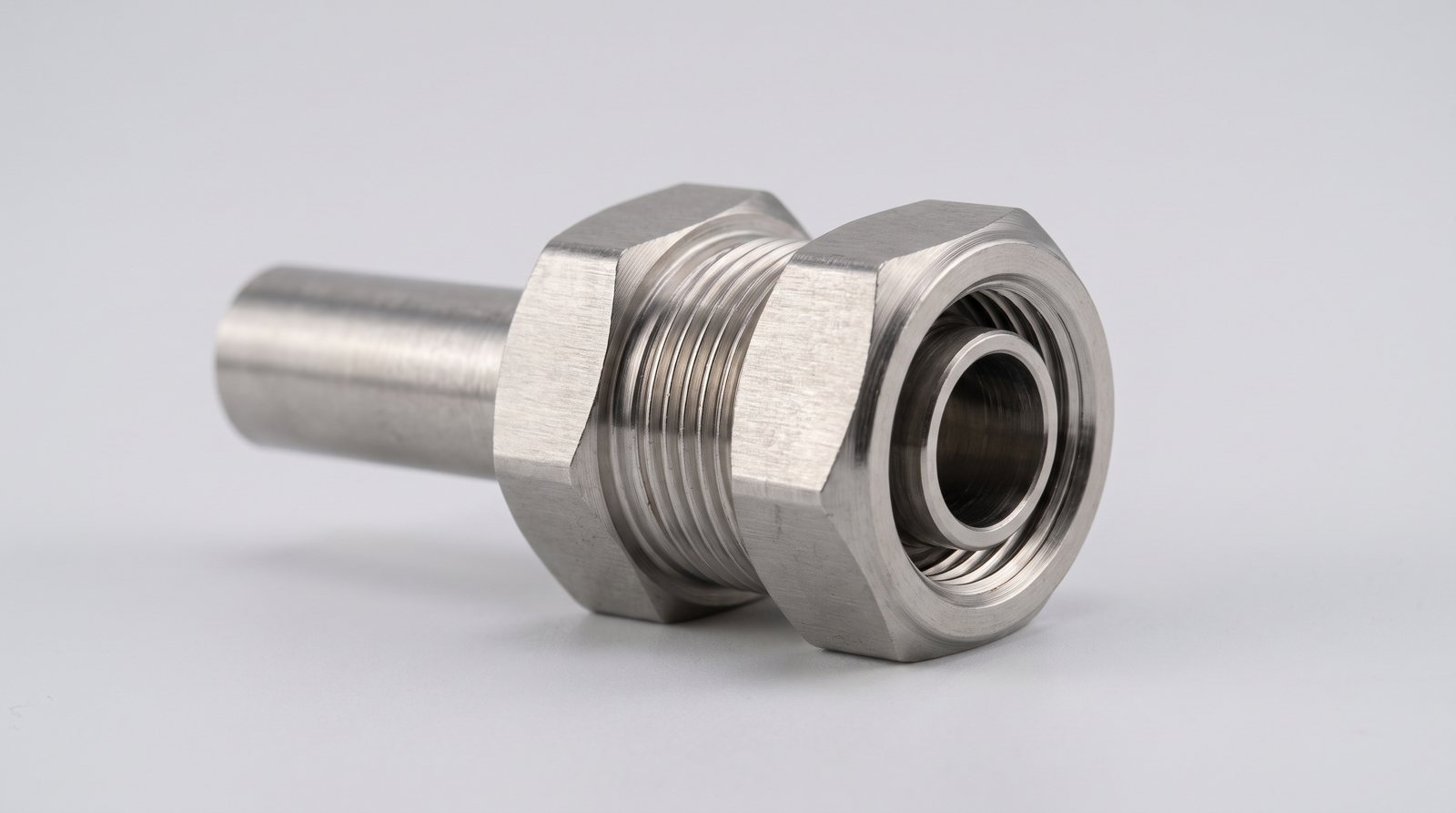 installed twin-ferrule tube fitting