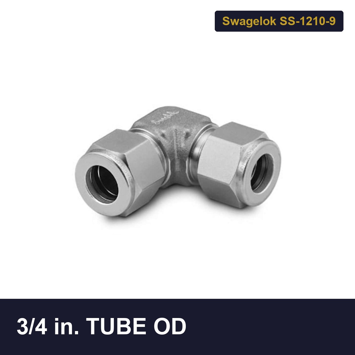 Swagelok SS-1210-9 Union Elbow, 3/4 In. Tube OD