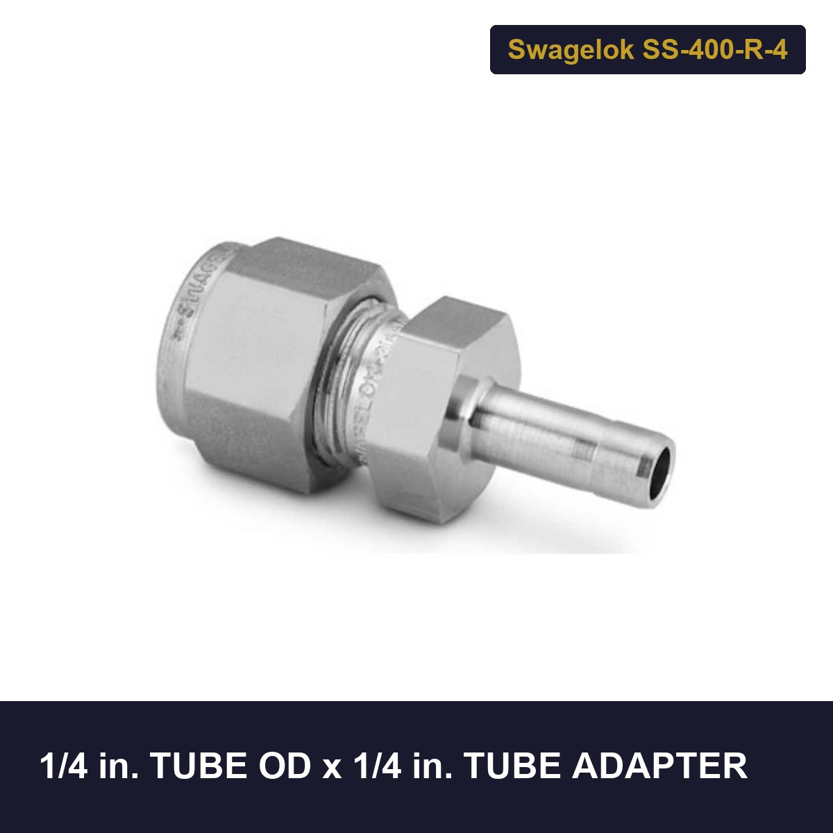 Swagelok SS-400-R-4 Reducer, 1/4 In. Tube OD X 1/4 In. Tube Adapter